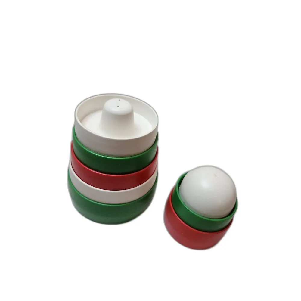 Green Toys 8‑Piece Stacking Set – Red White Green Learning Toy